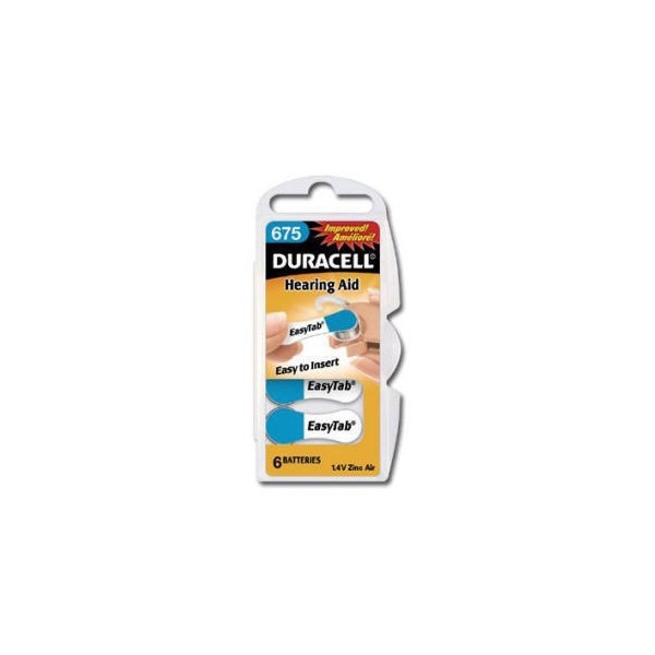 Piles auditives V675 Activair DURACELL - Blister de 6 - PR44