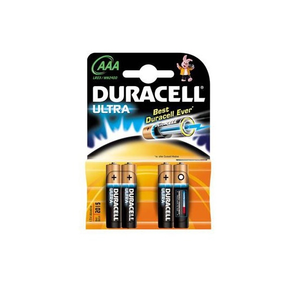 Piles LR03 Ultra M3 DURACELL - Blister de 4 - MN2400 - AAA - Alcaline