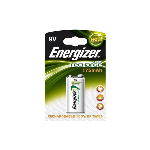 Accu 9V Standard ENERGIZER - Blister de 1 - Ni-Mh - 175 mAh