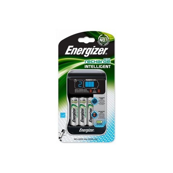 Chargeur Intelligent ENERGIZER - 637109 - 4 piles AA 2000 mAh incluses