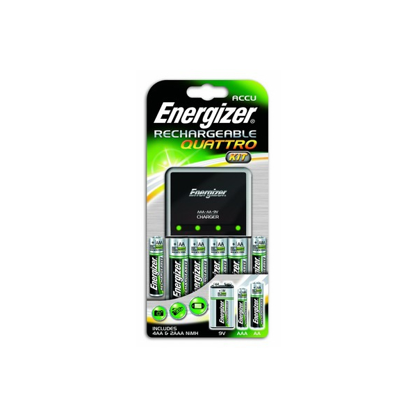 Chargeur Maxi Kit ENERGIZER - 633078 - 4 piles AA 2000 mAh et 2 piles AAA  850 mAh incluses - PILES 974