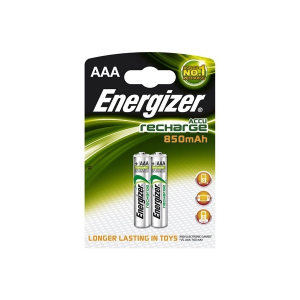 Accus photo HR3 ENERGIZER - Blister de 2 - Ni-Mh - 850 mAh