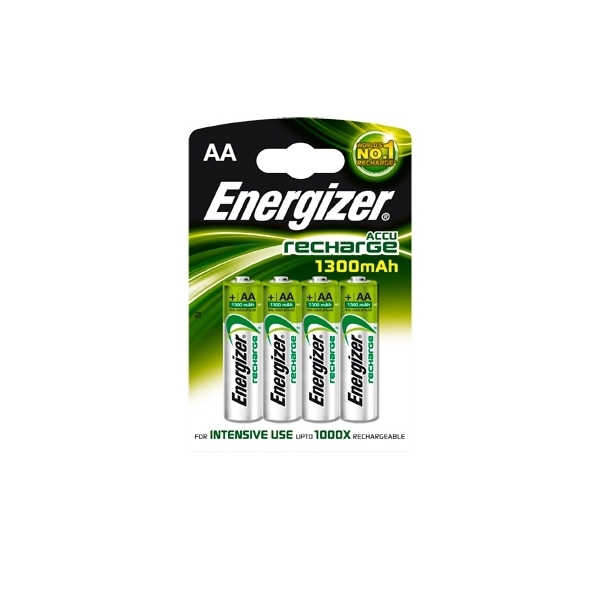 Accus HR6 ENERGIZER - Blister de 4 - AA - Ni-Mh - 1300 mAh