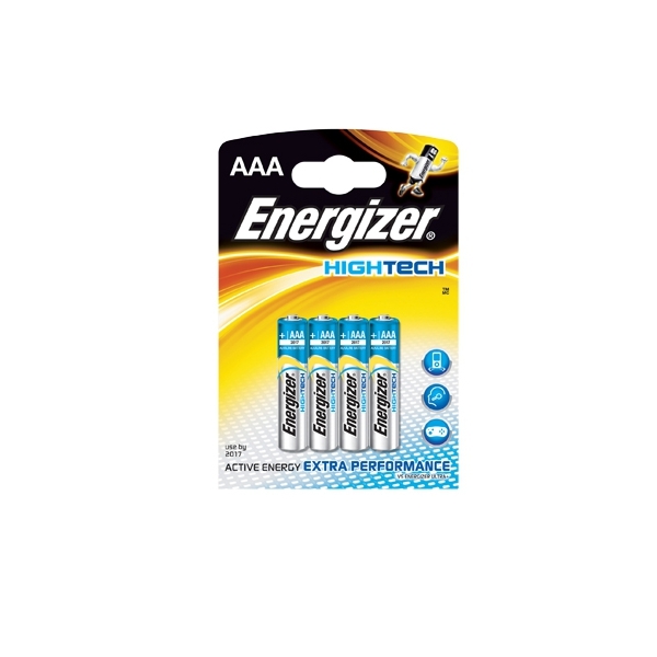 Piles LR03 High Tech ENERGIZER - Blister  de 4 - AAA - Alcaline