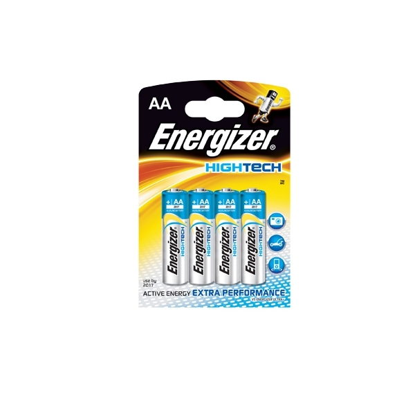 Piles LR06 High Tech ENERGIZER - Blister  de 4 - AA - Alcaline