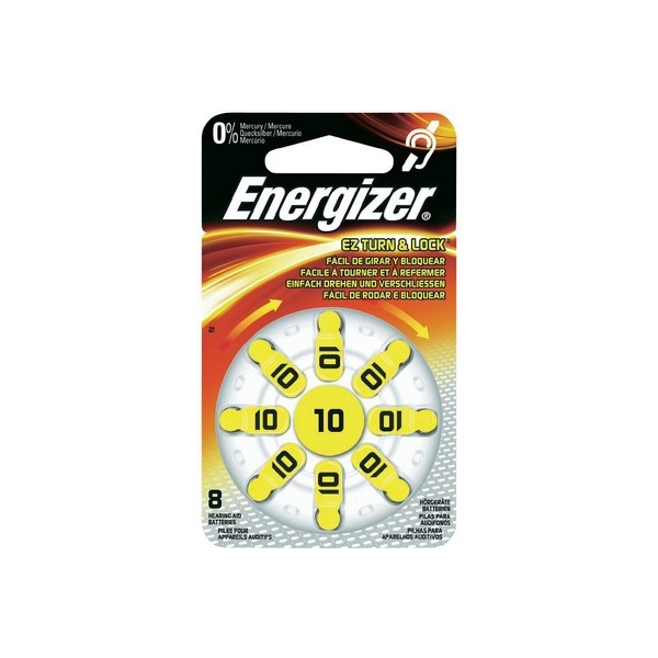 Piles auditives V10 ENERGIZER - Blister de 8 - PR70