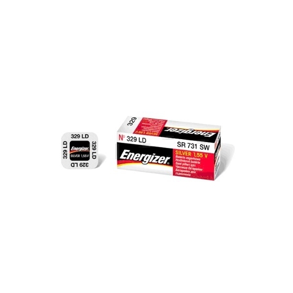 Piles de montre 329 ENERGIZER - Boite de 10 - SR731SW - Oxyde d'argent