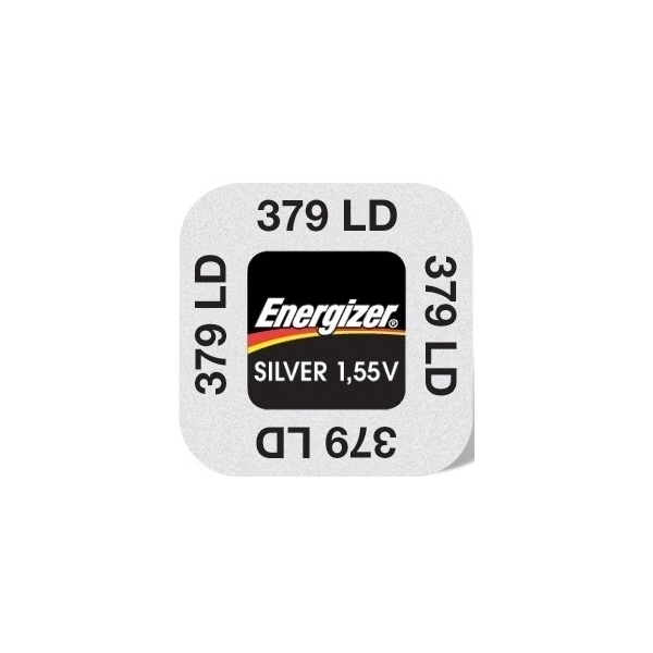 Pile de montre 379 ENERGIZER - Blister de 1 - SR521SW - Oxyde d'argent