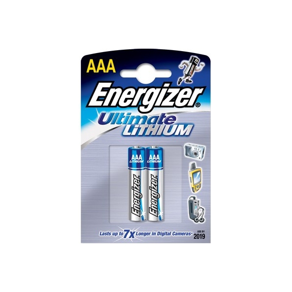 Piles LR03 ENERGIZER - Blister de 2 - AAA - Lithium