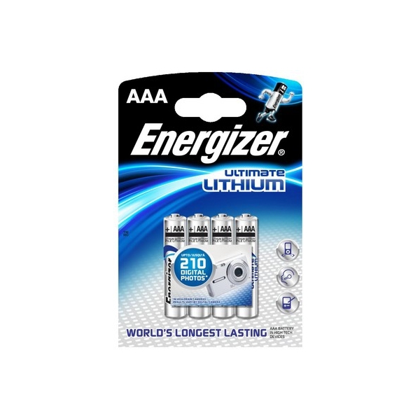 Piles ENERGIZER L91 - Format LR6 - AA Ultimate - Blister de 2 piles -  Lithium - 1.5V