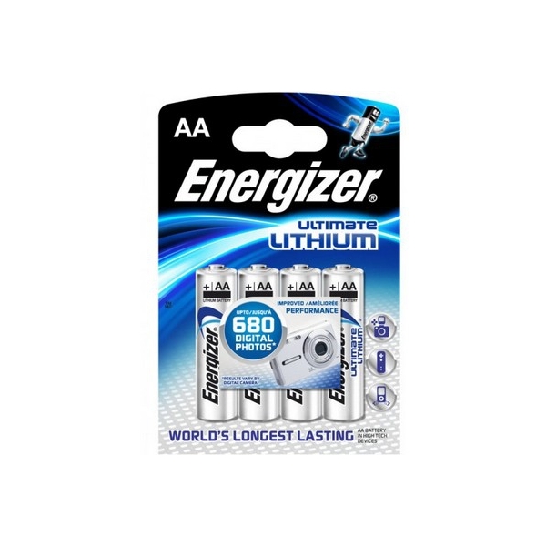 Piles LR06 Ultimate ENERGIZER - Blister de 4 - AA / L91 -  Lithium