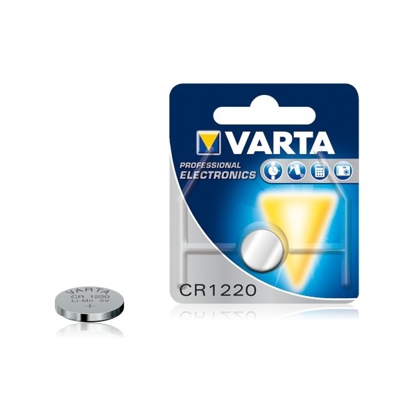 Pile électronique CR1220 VARTA - Blister de 1 - Lithium 3V