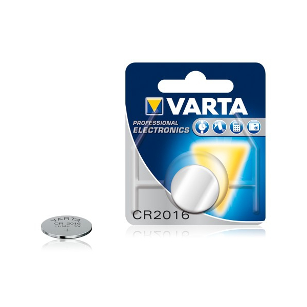 Pile électronique CR2016 VARTA - Blister de 1 - Lithium 3V