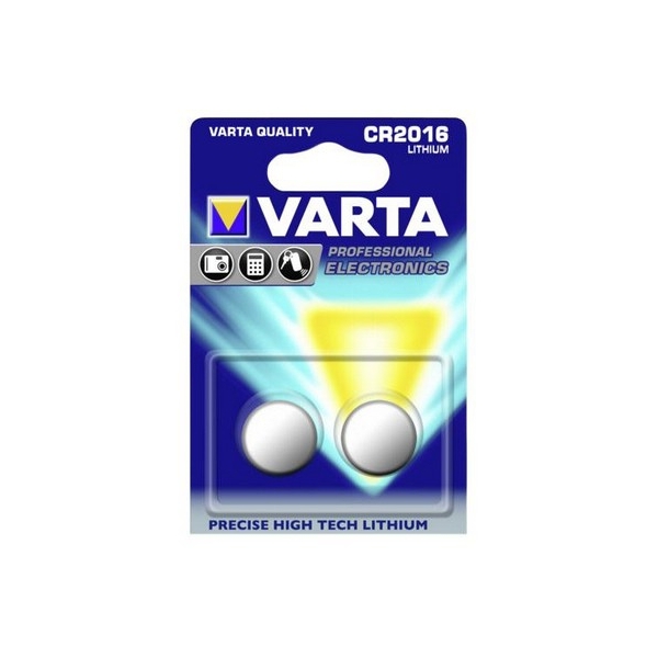 Piles électroniques CR2016 VARTA - Blister de 2 - Lithium 3V