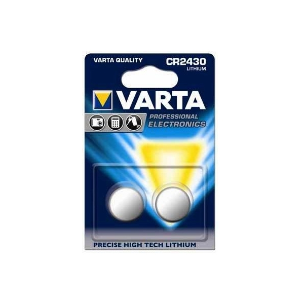 Piles électroniques CR2430 VARTA - Blister de 2 - Lithium 3V