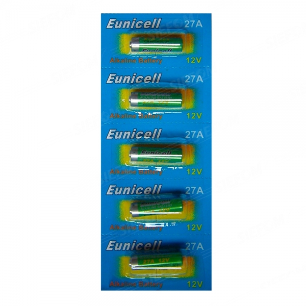 Piles 27A EUNICELL - Blister de 5 - Alcaline 12V