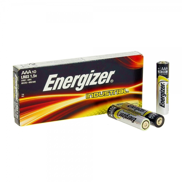 Piles industrielles LR03 ENERGIZER - Boite de 10 -  AAA / EN92