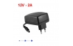 Chargeur secteur 12 V - 2A - jack 5,5mm / 2,5mm - Noir
