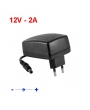 Chargeur secteur 12 V - 2A - jack 5,5mm / 2,5mm - Noir