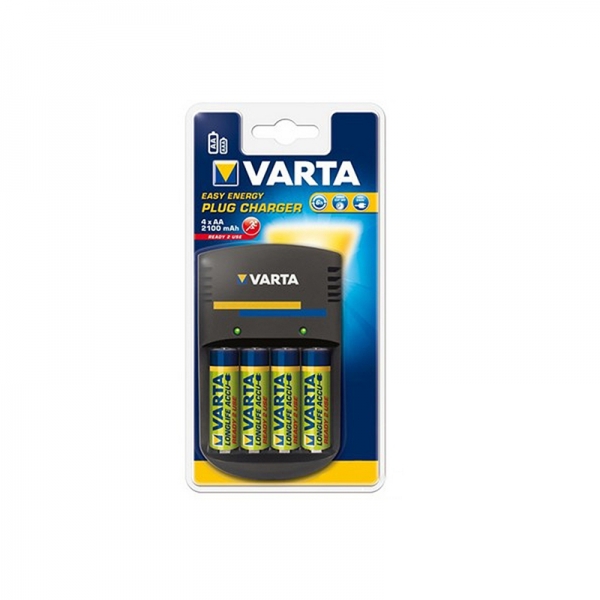 Chargeur 15 min Ultra rapideVARTA - 4 plots - 4 piles AA 2500 mAh + allume cigare inclus