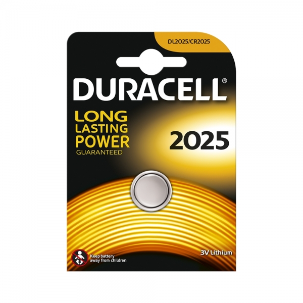 Pile électronique CR2025 DURACELL - Blister de 1 - Lithium 3V