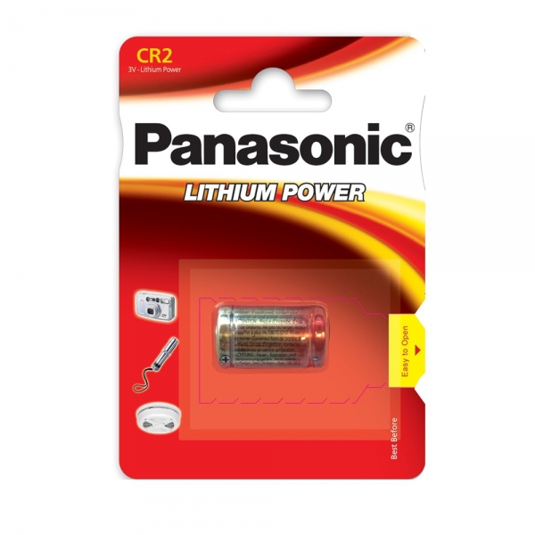 Pile photo CR2 PANASONIC - Blister de 1 - Lithium 3V