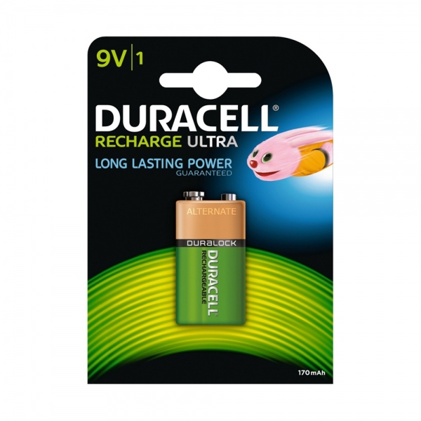 Accu 9V Standard DURACELL  - Blister de 1 - Ni-Mh - 170mAh