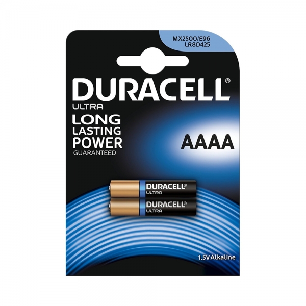 Piles LR61 Ultra DURACELL - Blister de 2 - AAAA