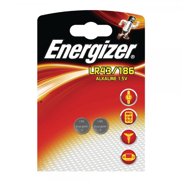 Piles LR43 ENERGIZER - Blister de 2 - AG12 - 1,5V