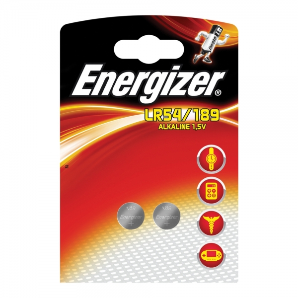 Piles LR54 ENERGIZER - Blister de 2 - AG10 - 1,5V