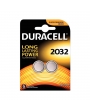 Piles électroniques CR2032 DURACELL - Blister de 2 - Lithium 3V