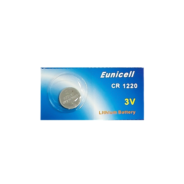 Pile électronique CR1220 EUNICELL - Blister de 1 - Lithium 3V