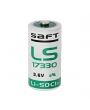 Pile LS17330 SAFT - Blister de 1 - 2/3 A - Lithium 3,6V - 2100mah