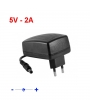 Chargeur secteur 5 V - 2A - jack 5,5mm / 2,5mm - Noir