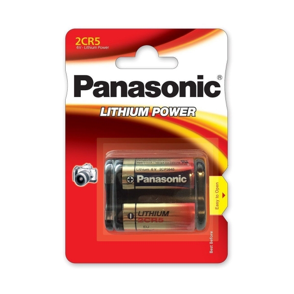 Pile photo 2CR5 PANASONIC - Blister de 1 - Lithium 3V