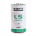 Pile LS33600 SAFT - Blister de 1 - SL780 - D - Lithium 3,6V - 17000mah