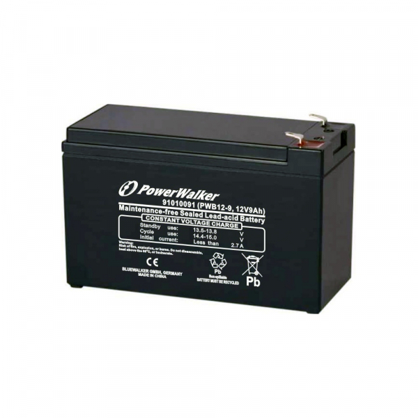 Batterie au plomb PowerWalker - 12V - 9Ah - PWB12-9