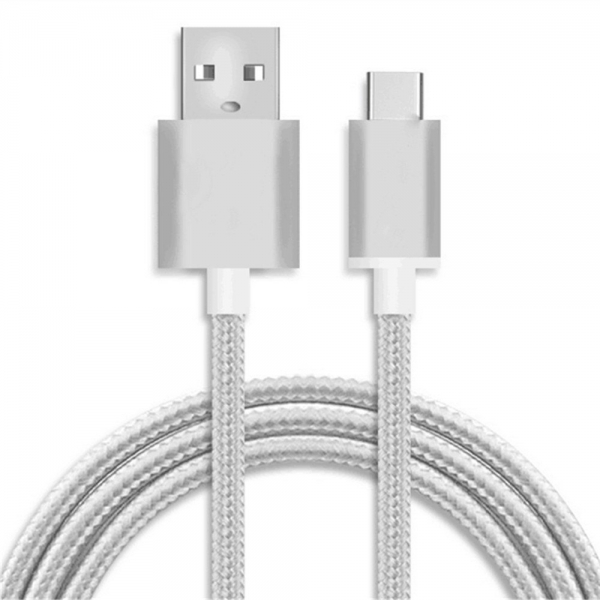 Câble USB / Type C renforcé - 1,80m - Blanc