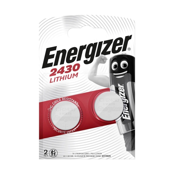 Piles électroniques CR2430 ENERGIZER - Blister de 2 - Lithium 3V