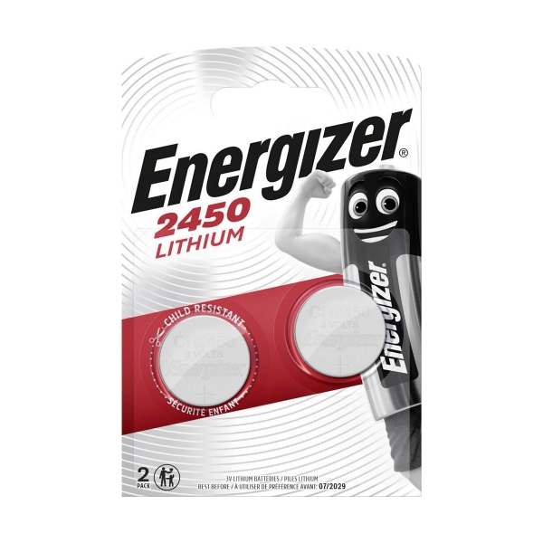 Piles électroniques CR2450 ENERGIZER - Blister de 2 - Lithium 3V