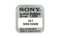 Pile de montre 321 SONY - Blister de 1 - SR65 - Oxyde d'argent