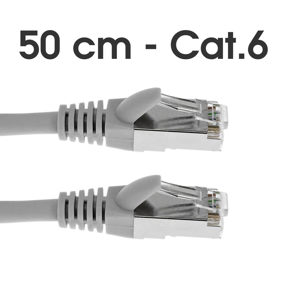 Câble Ethernet RJ45 - 50cm - Cat.6 - Gris - PILES 974