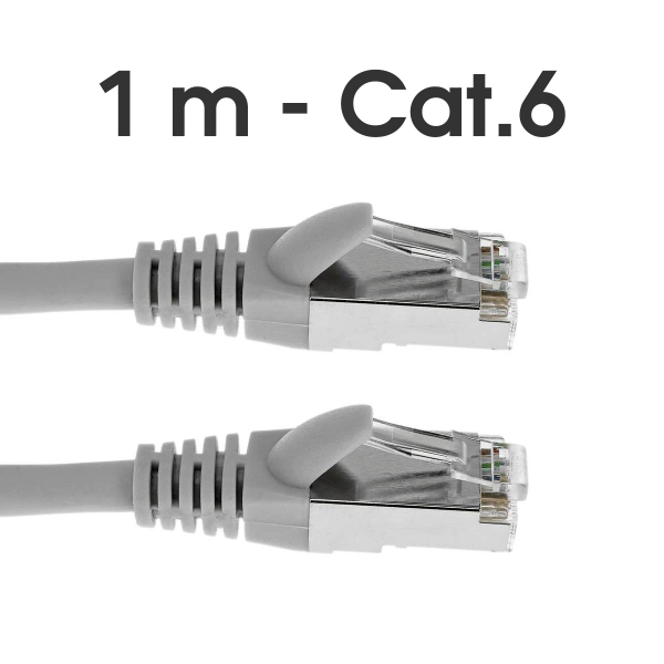 Câble Ethernet RJ45 - 1m - Cat.6 - Gris