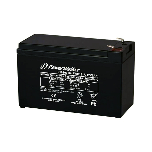 Batterie au plomb PowerWalker - 12V - 7Ah - PWB12-7