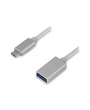 Câble USB Femelle / USB Type C renforcé - 1m - Argent