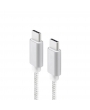 Câble renforcé USB 3.1 Type C M/M - 10 Go/s - 1 m - Blanc