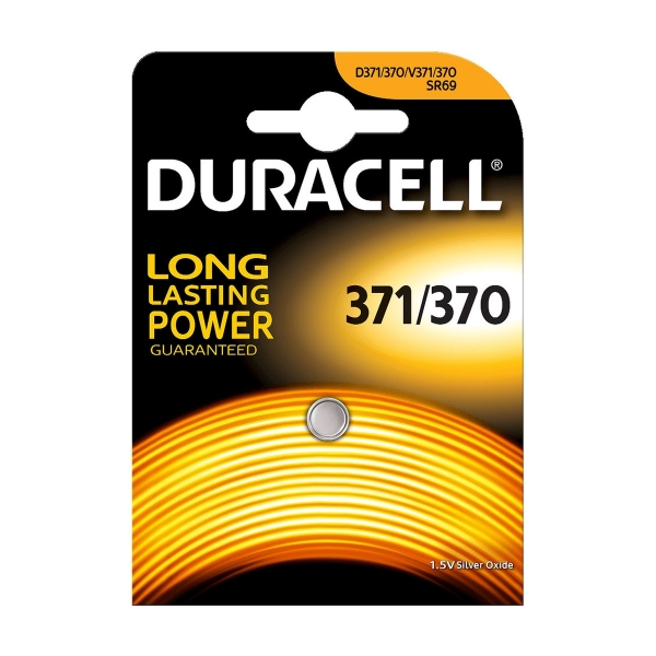 Pile 371 370 Equivalent Pile de montre 370/371 DURACELL - SR920SW - Oxyde d'argent - PILES 974