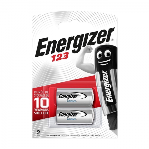 Pile photo CR123 ENERGIZER - Blister de 2