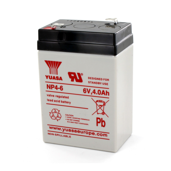 Batterie au plomb YUASA - 6V - 4Ah - NP4-6