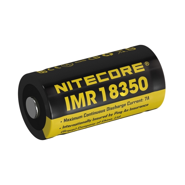 Accu 18350 NITECORE - Blister de 1 - Lithium 3,7V - 700mAh - Sans protection